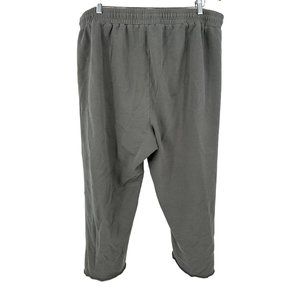 Johnny Was Embroidered Side Stripe Wide Leg Cropped Sweatpants Womens 2X‎